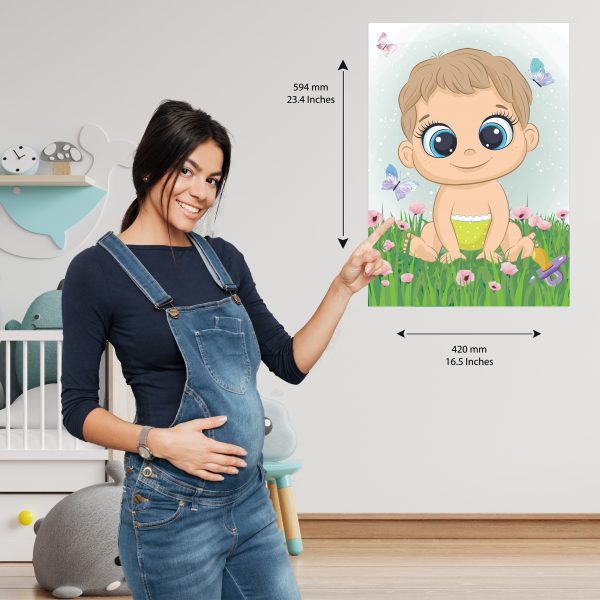 pin the dummy on the baby poster, A2 size